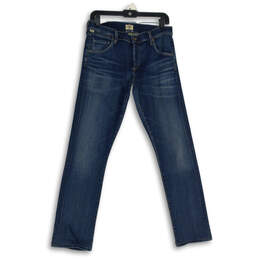 Women Blue Denim Medium Wash 5-Pocket Design Skinny Leg Jeans Size 26
