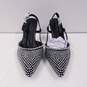 Azalea Wang Sorrel Black Rhinestone Slingback Kitten Heels Shoes Size 7.5 B image number 3