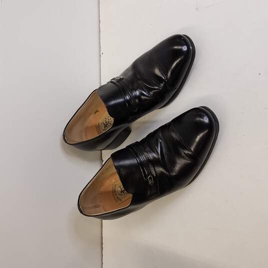 Leonardo Black Dress Shoes Size 5.5 image number 4