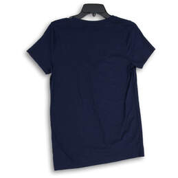NWT Womens Navy Blue Short Sleeve V-Neck Pullover T-Shirt Size Medium alternative image