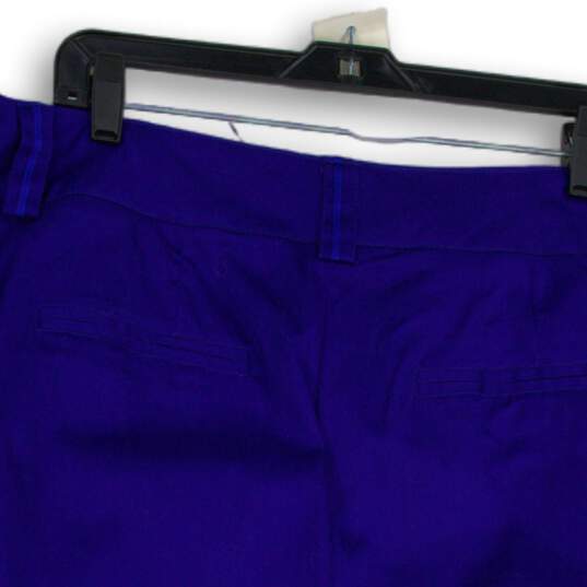 Ashley Stewart Womens Blue Flat Front Cuffed Hem Bermuda Shorts Size 20W image number 4