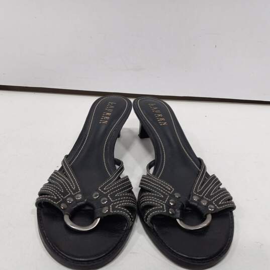 Lauren Ralph Lauren Sosie Women's Black Sandals Size 7.5 image number 1