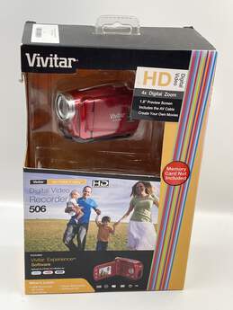 Vivitar DVR506 Red HD 4x Digital Zoom 720P 506 Video Recorder E-0543789-A