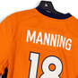 Mens Orange Denver Broncos 18 Manning Short Sleeve Jersey Size Large image number 4