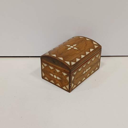 Handcrafted Wood & Mother of Pearl Trinket / Storage Box image number 2