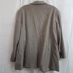 Frame Women's Brown Houndstooth Wool-Blend Blazer Jacket Size 16 alternative image