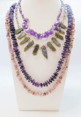 Far Fetched & Artisan 925 Onyx Cabochon Bali Style Granulated Pendant & Garnet Beaded Necklaces & Overlay Teardrop Bead Drop Earrings 75.3g
