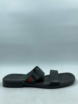 Authentic Gucci Black Leather Sandals M 10.5D