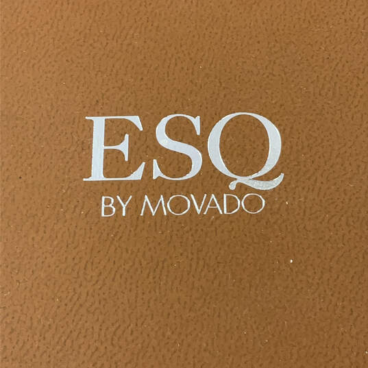 Designer ESQ Movado Silver-Tone Stainless Steel Analog Wristwatch w/ Box image number 4