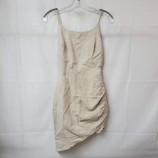 Anthropologie Flat White Tan Midi Dress Women's XXS NWT image number 1