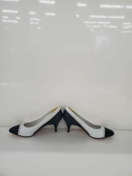 Women Jacqueline Ferrar Black/white heel shoes size-5.5 used alternative image