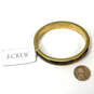 Designer J. Crew Gold-Tone Silver Fashionable Tortoise Bangle Bracelet image number 3