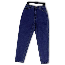 NWT Womens Blue Denim Medium Wash Stretch Pockets Tapered Jeans Size 14MT