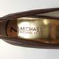 Michael Kors Women's Brown Leather Peep Toe Pumps Size 7 image number 7