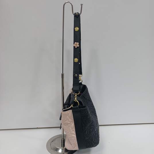 Betsey Johnson Black And Pink Leather Purse image number 4