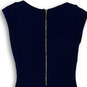 Womens Blue Cap Sleeve Side Slit Knee Length Back Zip Sheath Dress Size XS image number 4