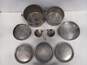 ALUMINUM CAMPING COOKWARE: INCLUDES 2 POTS, 2 CUPS, 2 PANS, 3 PLATES, AND STORAGE BAG image number 2
