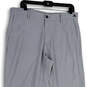 Womens Gray Flat Front Pockets Straight Leg Golf Chino Pants Size 34X32 image number 1