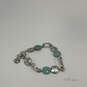 Designer Brighton Silver-Tone Crystal Stone Amazonite Link Chain Bracelet image number 3