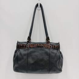 Vintage Brighton Black Leather Top Handle Shoulder Bag Purse alternative image