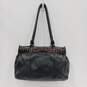 Vintage Brighton Black Leather Top Handle Shoulder Bag Purse image number 2