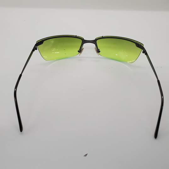 Emporio Armani Vintage Narrow Half Rim Green Lens Sunglasses image number 4