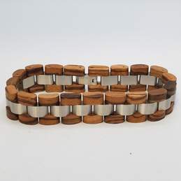 Omen Wood & Steel 8inch Bracelet In Box 45.0g alternative image