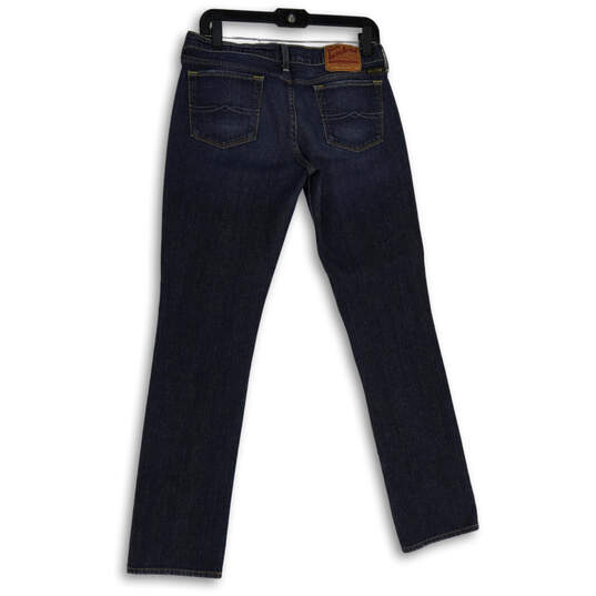 Womens Blue Denim Medium Wash 5-Pocket Design Straight Leg Jeans Size 8/29 image number 2