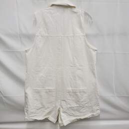 NWT Mumu WM's White Sleeveless Full Zipper Romper Size XXL alternative image