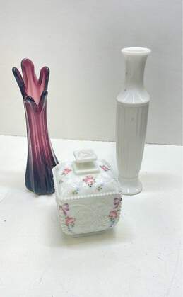 3 Assorted Home Décor Vintage Vase / Candy Dish