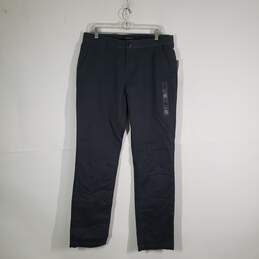 NWT Mens Slim Fit Flat Front Straight Leg Slash Pockets Chino Pants Size 34/34