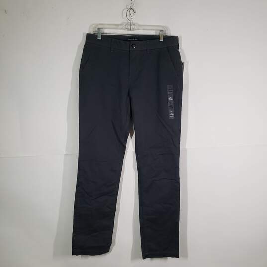 NWT Mens Slim Fit Flat Front Straight Leg Slash Pockets Chino Pants Size 34/34 image number 1