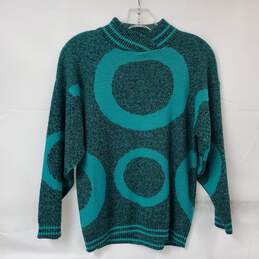 Vintage Knitwaves Green Pullover Sweater Women's MD