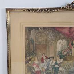 Mozart at Court of Marie Antoinette Vintage Color Lithograph alternative image