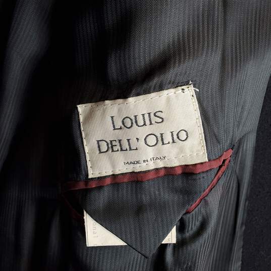 Louis Dell'Olio Men Black Wool Trench Coat 46 image number 4
