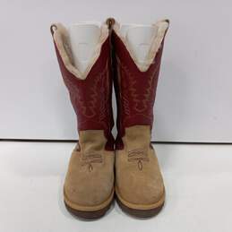 Super Lamb Leather Western Style Boots Size 10B