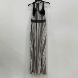 NWT Womens Black White Cali Scoop Neck Sleeveless Maxi Dress Size Medium alternative image