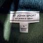 St. John Sport By Marie Gray Wool Blend Blue/Green Pullover Sweater Women's LG image number 3