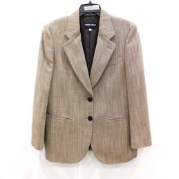 Giorgio Armani Brown Houndstooth Pattern Men's Blazer Size 46 with COA