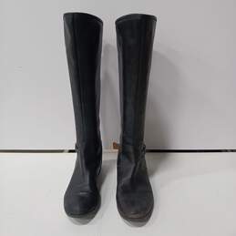 Women's Black Leather Boots Size 10