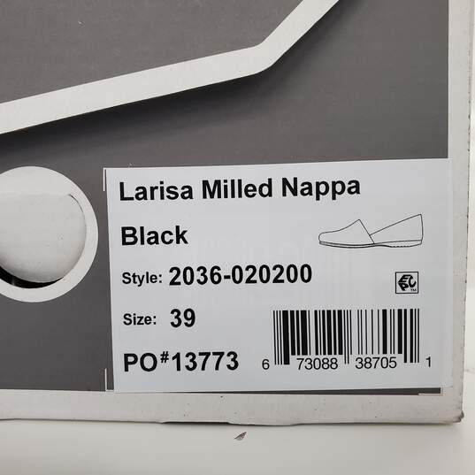 Dansko Women's Larisa Milled Nappa Black Leather Flats Size 9 image number 5