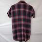 Madewell Red/Black Plaid Short Sleeves Button Up Shirt Women's XS image number 3