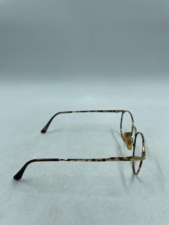 Giorgio Armani Gold Round Eyeglasses image number 5