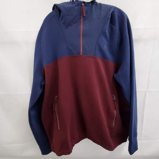 Polo Ralph Lauren Water Repellent Hybrid Colorblock Brown/Blue Hoodie Size XL image number 1