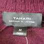 Tahari Maroon Cowl Neck Sweater Dress Size M image number 3