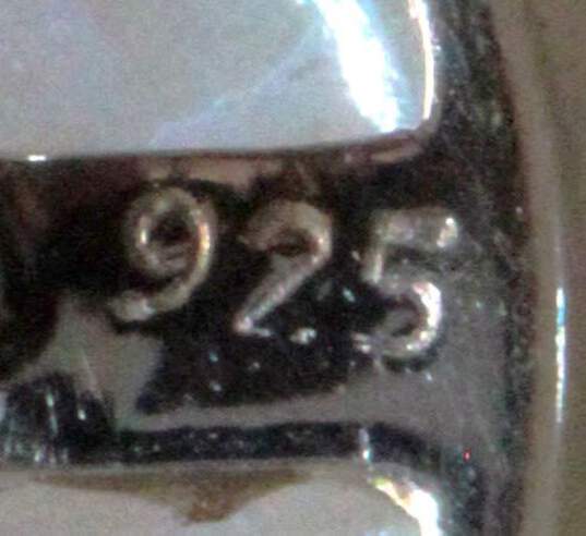 3 Pairs of Sterling Silver Moonstone Stud Earrings - 6.5g image number 5
