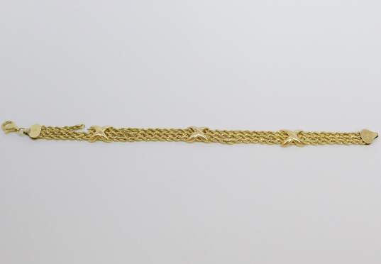 10K Yellow Gold Twisted Rope Chain Bracelet FOR REPAIR 6.6g image number 3