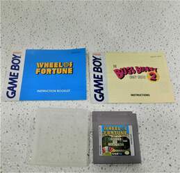 Wheel of Fortune Nintendo GameBoy Game + Manual Plus Bugs Bunny 2 Manual