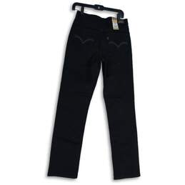 NWT Levi's Strauss & Co. Womens 512 Black Denim Dark Wash Skinny Leg Jeans Sz 8 alternative image