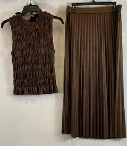 Marc NY Women's Brown 2 Piece Skirt Set- S NWT